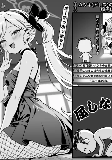 [トキビト] ムツキ(ドレス)のドスケベ振動椅子になる先生 (ブルーアーカイブ)