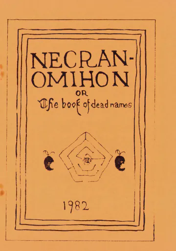 [ 水底 /トランスベスター ( 蓑島 萌香 / 塩沢由有 / 笠島明彦)] NECRAN-OMIHON - Or The Book Of Dead Names - 1982 (1982)  昭和 56 年